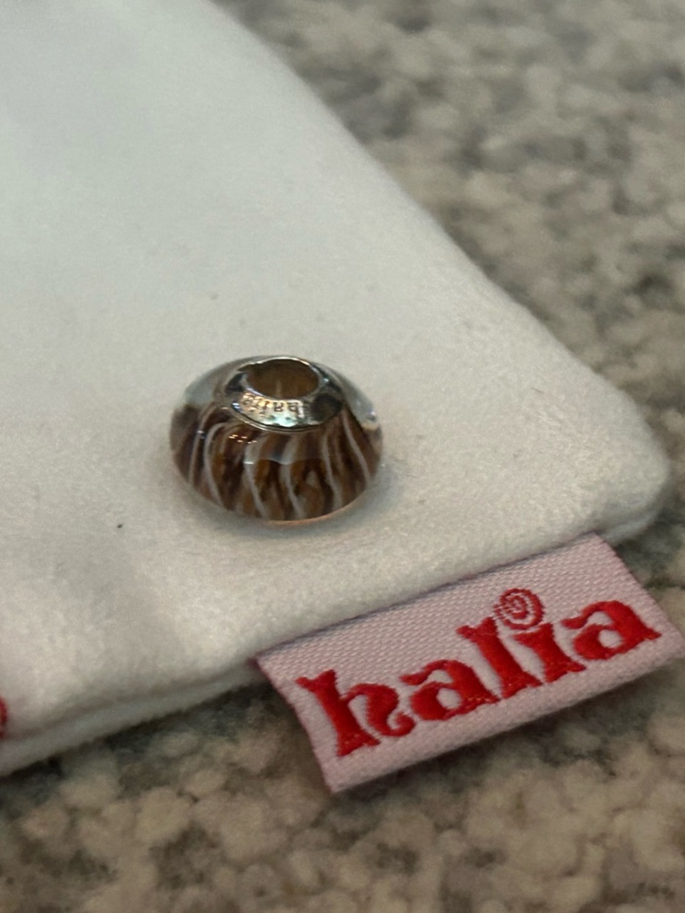 Halia Multicolor Glass European Charm Bead - “Cappuccino Break”
